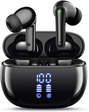 1 Wireless Bluetooth Earbuds with Digital Display Charging Case
