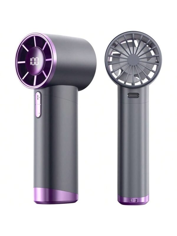 10 Portable Rechargeable Handheld Fan with Digital Display
