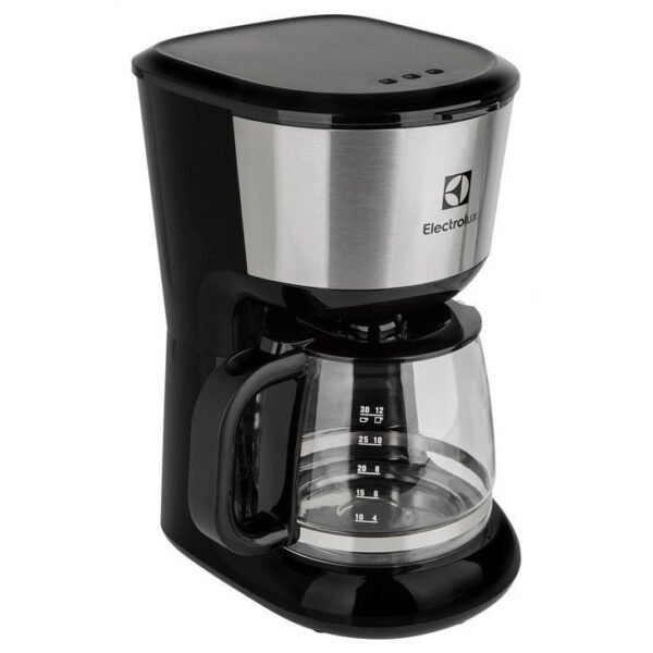 Electrolux Drip Coffee Maker with Glass Carafe – Black & Silver